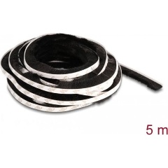 Delock Öntapadós kefe csíp 15 mm széles - hossza 5 m fekete