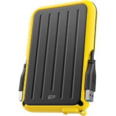 Silicon Power Armor A66 4TB USB3.2 Gen1 A 2,5" vízálló ütésálló külső HDD fekete-sárga