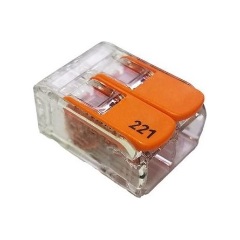 Optonica WAGO 221-412 Vezeték Összekötő 2-csatlakozós 0,08 2,5mm2+4mm2 32A 400V kábelcsatlakozó 1db