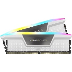 Corsair Vengeance RGB 32GB 5200MT/s DDR5 memória CL40 Kit of 2 fehér-szürke RGB