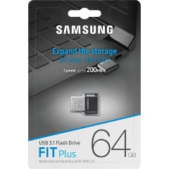 Samsung 64GB FIT Plus vízálló USB 3.2 Gen 1 pendrive fekete