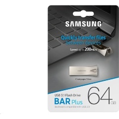 Samsung 64GB BAR Plus vízálló USB 3.2 Gen 1 pendrive ezüst