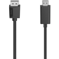 Hama DisplayPort 1.2 -> HDMI 1.4 M/M video kábel 1.5m fekete