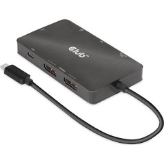 Club 3D CSV-1598 7-port 100W USB-C dokkoló fekete