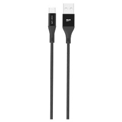 Silicon Power Boost Link LK30AB USB-A 2.0 -> USB-B 2.0 micro M/M adatkábel 1m fekete (QC3.0; nylon)