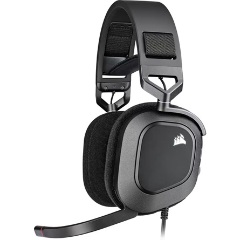 Corsair HS80 RGB (Carbon) gaming fejhallgató headset fekete