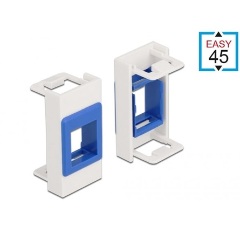 Delock Easy 45 keystone modultartó fehér-kék 22.5x45mm