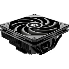 ID-Cooling CPU Cooler - IS-55 BLACK (Low profile, 31,2dB; max. 92,76 m3/h; 4pin csatlakozó, 5 db heatpipe, 12cm, PWM)