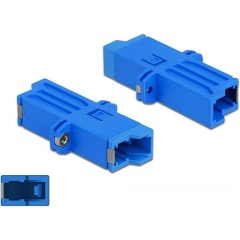 Delock E2000 Simplex -> E2000 Simplex F/F adapter kék