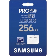 Samsung 256GB PRO Plus UHS-1 Class10 U3 V30 A2 microSDXC memóriakártya BOX kék