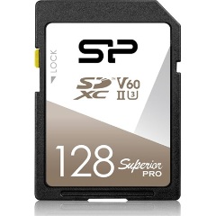 Silicon Power 128GB Superior Pro UHS-II Class10 U3 V60 vízálló ütésálló SDXC memóriakártya BOX fekete