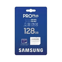 Samsung 128GB PRO Plus UHS-1 Class10 U3 V30 A2 microSDXC memóriakártya BOX kék