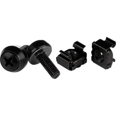 StarTech 10-32 RACK SCREWS AND NUTS - 50 PACK - BLACK