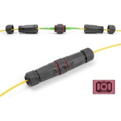 Delock SC Simplex -> SC Simplex F/F adapter fekete OM4 , IP68 Delock SC Simplex -> SC Simplex F/F adapter fekete OM4 , IP68