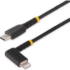 StarTech USB-C -> Lightning M/M adatkábel 1m fekete egyenes/90°