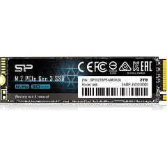 Silicon Power P34A60 2TB PCIe x4 (3.0) M.2 2280 SSD fekete