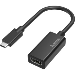 Hama USB-C / Thunderbolt -> HDMI 1.4 M/F adapter 0.15m fekete