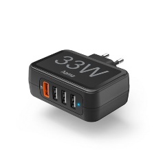 Hama 4-in-1 33W univerzális hálózati töltő adapter fekete