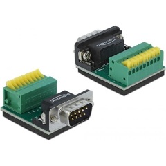 Delock D-Sub 9pin -> Terminal block 9pin M/F adapter