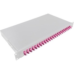 Logilink Fibre Optic Patch Panel LC-DX 24 Port, OM4, 1U, GREY