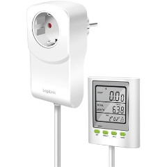 Logilink Energiaköltség mérő CO2 kibocsátás számítással és hosszabbító kábellel