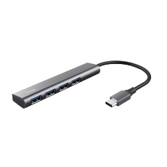 Trust Halyx 4-portos USB-C hub szürke