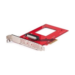 StarTech PEX4SFF8639U3 1-port U.3 NVMe PCIe x4 bővítőkártya szürke-piros