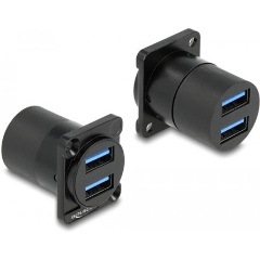 Delock D-típusú Modul USB 3.2 Gen 1 A-típusú 2 x hüvely - 2 x hüvely