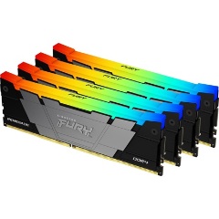 Kingston 128GB 3200MT/s DDR4 CL16 DIMM (Kit of 4) FURY Renegade RGB