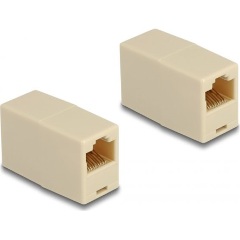 Delock RJ45 -> RJ45 F/F adapter bézs