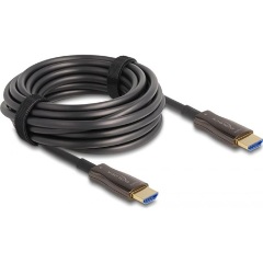 Delock HDMI 2.0 -> HDMI 2.0 M/M aktív video kábel 10m fekete optikai