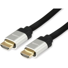 Equip HDMI 2.1 Ethernet -> HDMI 2.1 Ethernet M/M video kábel 10m fekete-ezüst