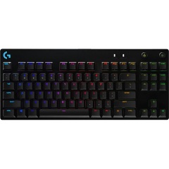 Logitech G PRO TKL USB angol gaming GX Blue Clicky  mechanikus billentyűzet fekete