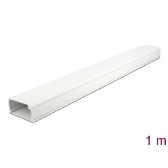 Delock Kábelcsatorna fedéllel 57 x 28 mm - hossza 1 m fehér