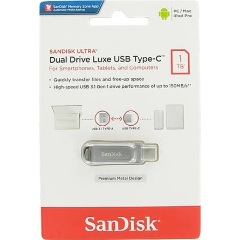 Sandisk 1024GB Ultra Dual Drive Luxe USB-A 3.2 Gen 1 / USB-C pendrive BOX ezüst