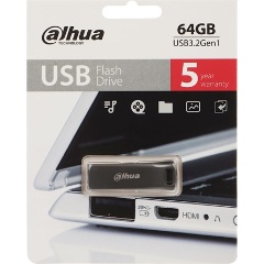 Dahua 64GB U156-32 vízálló ütésálló USB-A 3.2 Gen 1 pendrive BOX fekete