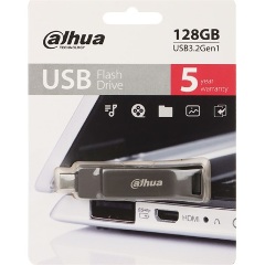 Dahua 128GB P629-32 ütésálló USB-A 3.2 Gen 1 / USB-C pendrive BOX fekete