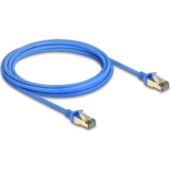 Delock RJ45 CAT8.1 F/FTP -> RJ45 CAT8.1 F/FTP M/M adatkábel 3m kék vékony