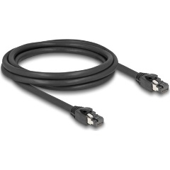 Delock RJ45 CAT8.1 S/FTP -> RJ45 CAT8.1 S/FTP M/M adatkábel 2m fekete