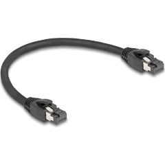 Delock RJ45 CAT8.1 S/FTP -> RJ45 CAT8.1 S/FTP M/M adatkábel 0.25m fekete