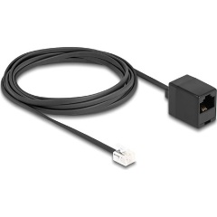 Delock RJ11 -> RJ45 M/F adatkábel 3m fekete