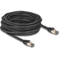 Delock RJ45 CAT6A U/FTP -> RJ45 CAT6A U/FTP M/M adatkábel 10m fekete ultrahajlékony belső fém borítássa