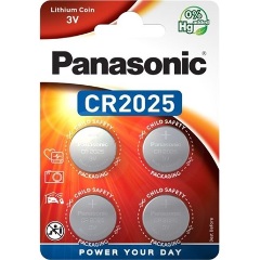 Panasonic CR2025 3V lítium gombelem 4db