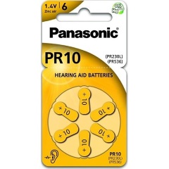Panasonic PR-230(10)/6LB PR10 cink-levegő hallókészülék elem 6db