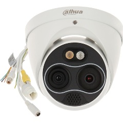 Dahua IP Turret hőkamera - TPC-DF1241-B3F4-S2 (256x192, 3,5mm / 4MP, 4mm, ICR, IR30m, IP67, WDR, audio, I/O, PoE)