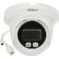 Dahua IP turretkamera - IPC-HDW2249TM-S-IL (2MP, 2,8mm, kültéri, H265, IP67, IR30m, IL30m, SD, PoE, mikrofon, Lite AI)