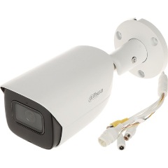 Dahua IP csőkamera - IPC-HFW3842E-AS (AI, 8MP, 2,8mm, H265+, IR30m;  IP67, ICR, WDR, SD, I/O, PoE, audio, mikrofon)