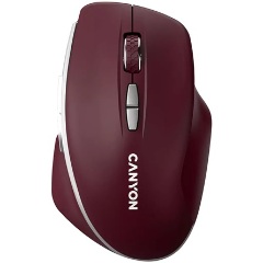 Canyon MW-21 optikai vezeték nélküli egér (Burgundy Red) piros
