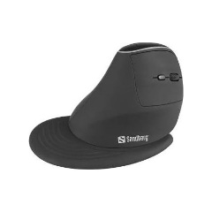 Sandberg Wireless Vertical Mouse Pro optikai vezeték nélküli vertikális egér 75° fekete