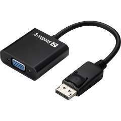 Sandberg 508-43 DisplayPort 1.2 -> VGA M/F adapter 0.2m fekete